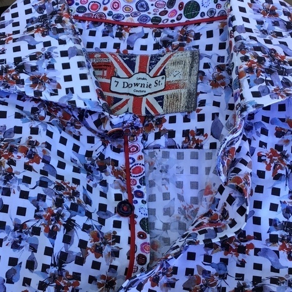 7 Downie St floral button front shirt XL - Picture 7 of 11